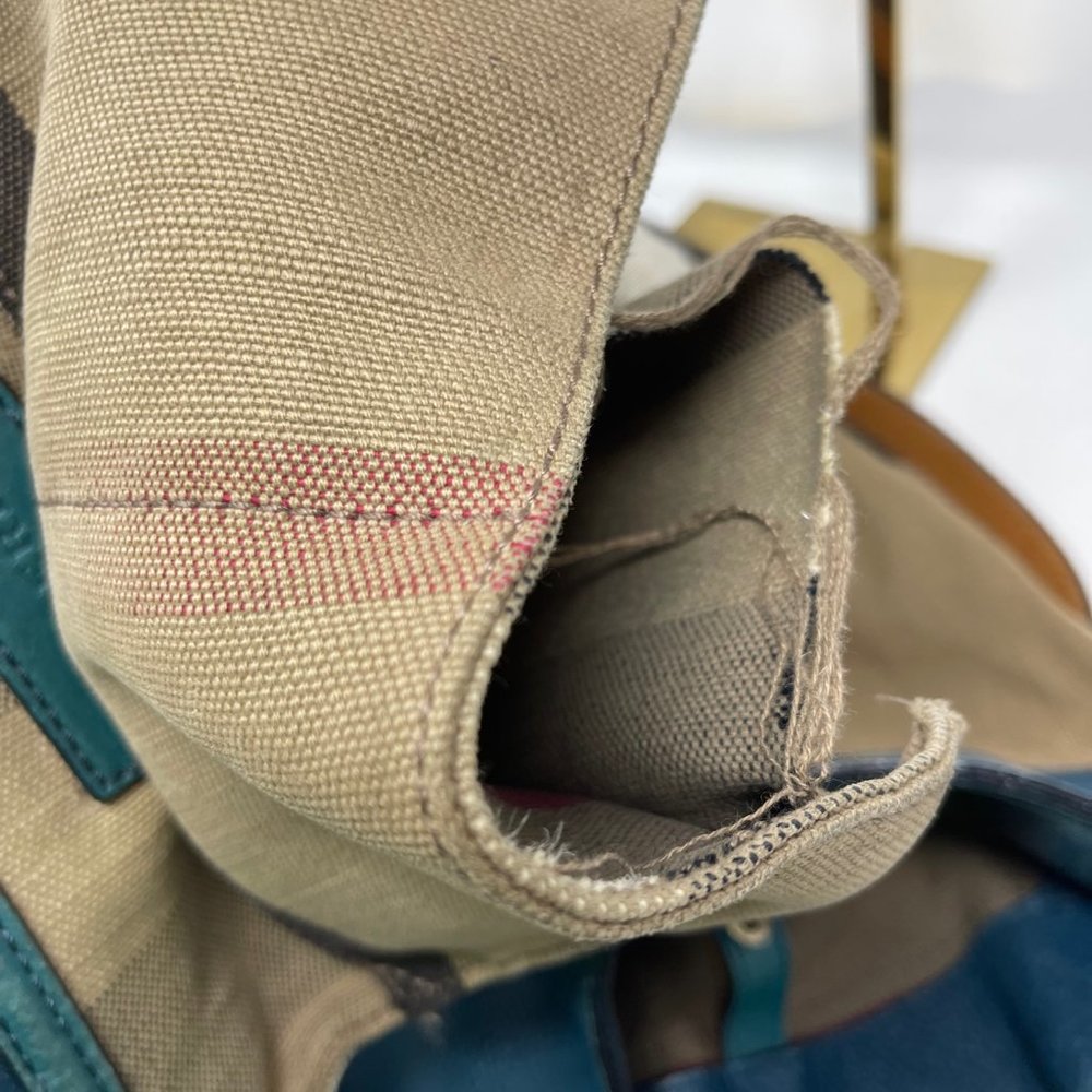 BURBERRY Ashby Canvas Tassel Bucket Bag - Picture 10 of 10